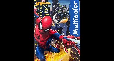 Multicolor - Kleurboek - Spider-Man - 32 Pagina's - 17 Kleurplaten en 17 Voorbeelden - Voor Kinderen - Uitermate Geschikt voor Kleurpotloden en Wasco