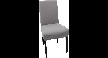 stoelhoezen - set van 6 - stof - Ademend - elastische - moderne - zacht - antibacterieel - gezond en milieuvriendelijk - Alleen handwas - Kleur : lichtgrijs