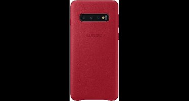 Samsung Lederen Cover - voor Samsung Galaxy S10 - Rood