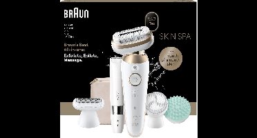 Braun Silk·épil 9 Flex SkinSpa - Wet & Dry Epilator - 9-481 3D - Langdurig Gladde Huid - Inclusief Lichaamstrimmer - Goud