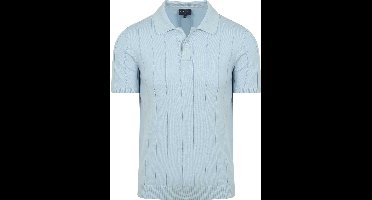 Suitable Respect Polo Drop Needle Lichtblauw - Maat S - Heren - Polo shirt Heren met Korte mouw