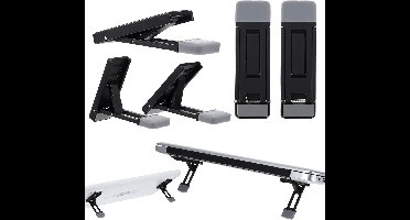 Mini Laptopstandaard - Opvouwbaar en Hoogteverstelbaar - Draagbaar en Antislip - Geschikt voor Alle Laptops - 2 Stuks