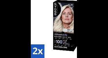 SYOSS - Coloration 12-53 Platinum Pearl - Haarverf - Grijsdekking - Vermindert Haarbreuk - Voordeelverpakking - 2 stuks