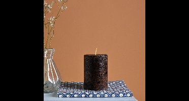 Myrrh Amber Marble Pillar Candle – Petite Bronze