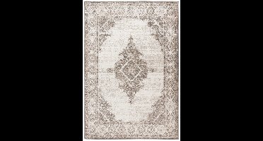 Vintage Vloerkleed | Tapijt | Milas | Medaillon | Zilver/Beige | 120x170 cm