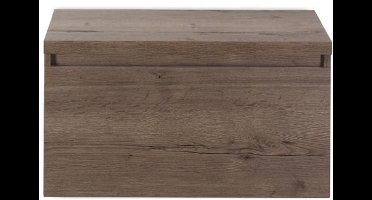 Frozen Badmeubelset 80 cm - Greeplijst in Kleur - Inclusief Wastafelbovenblad Tabacco