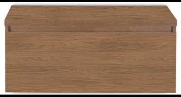 Frozen Badmeubelset 100 cm - Greeplijst in Kleur - Inclusief Wastafelbovenblad Honey