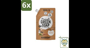 Marcel’s Green Soap – Allesreiniger Navulling – Sandelhout & Kardemom – 500 ml - Voordeelverpakking - 6 stuks - Natuurlijke handzeep - Biologische handzeep