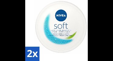 2 x NIVEA - Crème - Zachte Pot - Hydraterend - Gezicht, Lichaam, Handen - 200 ml - NIVEA Soft - Hydraterende Crème - Gezichtscrème - Lijfcrème - Vitamine E