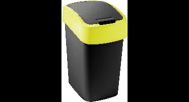 Curver Flip-Bin Afvalbak Zwart/Geel 9L