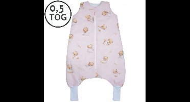 Zomerslaapzak met pijpen - 56-68cm - 0.5 TOG - 100% Katoen