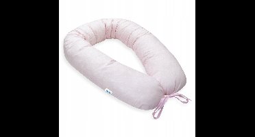 Multifunctionele zwangerschaps- en voedingskussen type V - Rozet Roze