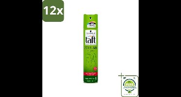 Schwarzkopf - Taft - True Volume Haarspray - Mega Strong - Volumeboost & Fixatie - 250 ml - Voordeelverpakking - 12 stuks - Haarspray - Volume