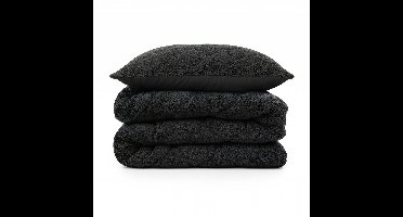 Sleeptime 2 in 1 Teddy Premium Dekbed zonder Overtrek - Dekbed Inclusief Slopen - 140 x 200 cm - Zwart