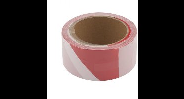 Topgear – Markeringslint – Afzetlint – 50 meter – Rood/Wit Afzetlint – 48 mm Breed – Grote Rol