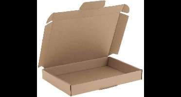 Brievenbusdoosjes 346 x 255 x 28 mm (a4+ formaat) bruin | 50 stuks