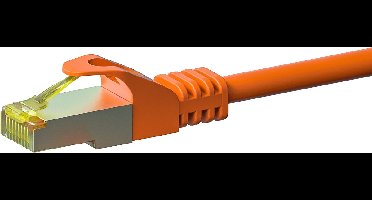 Danicom Cat7 S/FTP (PIMF) patchkabel - 0,25 meter oranje - netwerkkabel - internetkabel - UTP kabel - RJ45 - 10000 mbit/s