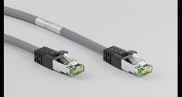 Danicom Cat8 S/FTP (PIMF) patchkabel - 5 meter grijs - netwerkkabel - internetkabel - UTP kabel - RJ45 - 10000 mbit/s