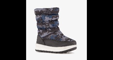 Gevoerde kinder snowboots zwart blauw - Maat 29 - Uitneembare zool - Moonboots