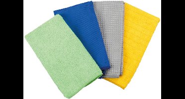 Lampa Set van 4 Microvezeldoeken Auto- 40x30 cm - Compleet Autowasset