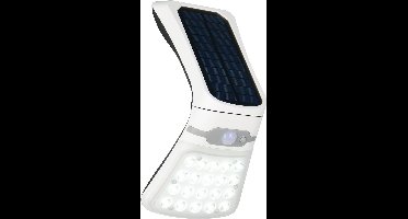 LED Tuinverlichting - Torna Aerix - Wandlamp Buitenlamp - 1 Lichtpunt van 3.5 Watt - Natuurlijk Wit 4000K - Schemeringsensor - Bewegingssensor - Op Batterijen - IP44 - Wit - Kunststof