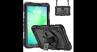 Accezz Tablet Hoes - Geschikt voor Samsung Galaxy Tab A11 - Backcover Shoulder Strap - Zwart
