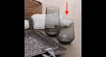 Pasabahce Allegra – Zwarte Waterglazen – Set van 3 – 425 ml – Stijlvolle glazen – Vaatwasserbestendig - Drinkglazen