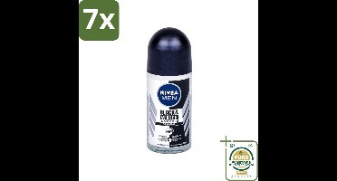 7 x Nivea - Men - Deodorant - Invisible for Black & White Power - Rollerdeodorant - 50 ml - Grootverpakking - Deodorant Roller - Anti-vlekken - Anti-transpirant - Witte Strepen - Gele Vlekken