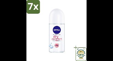 7 x Nivea - Deo Roll-On - Dry Comfort Plus - 48 Uur Lang Werkend - 50 ml - Grootverpakking - Nivea Deo Roll-on - Anti-transpirant - 48 Uur Bescherming - Dry Comfort Plus - Zweetbehandeling