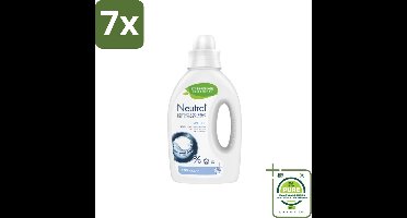 7 x Neutral Vloeibaar Wasmiddel Wit 20 Wasbeurten 1 liter - Grootverpakking - Wasmiddel - Vloeibaar Wasmiddel - Parfumvrij - Hypoallergeen - Gevoelige Huid