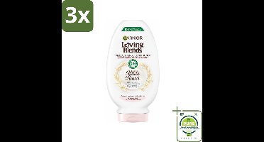 3 x Garnier Loving Blends Milde Haver Conditioner 250 ml - Grootverpakking - Haar Conditioner - Milde Conditioner - Gevoelige Hoofdhuid - Haver Conditioner - Rijstcrème