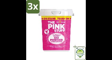 3 x The Pink Stuff - Vlekverwijderaar - Voor Bonte Was - 1kg - Grootverpakking - Vlekkenverwijderaar - Vlekken Uit Was - Wasmiddel - Wasverzachter - Biologische Schoonmaak