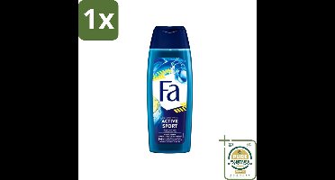 1 x Fa Men - Douchegel - Active Sport - Verfrissend - Green Citrus - 250 ml- Deodorant Spray - Sport Deodorant - 48 Uur Bescherming - Verfrissend - Geurveroorzakende Bacteriën