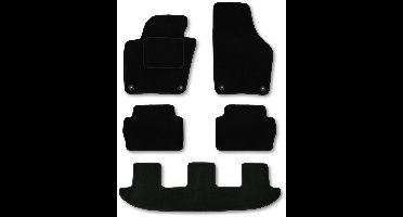 Mattastic® Automat - 4 Delig - Perfecte Pasvorm - Complete Set - Zwart - Geschikt voor VW Sharan II 7 os (2010-2022)