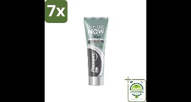 7 x Prodent - White Now - Tandpasta - Natuurlijke Ingrediënten - Klei En Houtskool - 75 ml - Grootverpakking - Tandpasta - Whitening - Klei - Houtskool - Natuurlijke Tandpasta