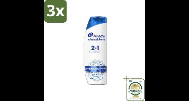 3 x Head & Shoulders - 2in1 Anti-Roos Shampoo & Conditioner - Classic - 270 ml - Grootverpakking - Anti-roos Shampoo - Roosvrij Haar - Schuppenvrij Haar - 2 In 1 Shampoo En Conditioner - Hoofdhuid Verzorging