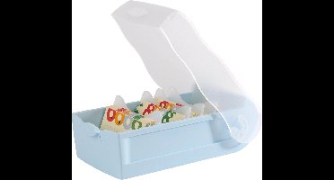 Studiehulpset CROCO, liggend A7-formaat, transparant pastelblauw.