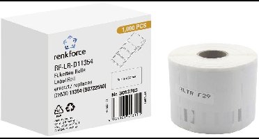 Renkforce RF-6027526, Wit, Zelfklevend printerlabel, Doorlopend etiket, Rol, Papier, Direct thermisch