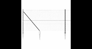 vidaXL - Hekpaal. - Grijs