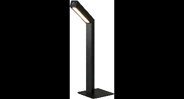 LED Tafellamp - Torna Bronn - 1x SMD LED 2W - Werkt op Batterijen - Warm Wit 3000K - Touchdimmer - Mat Zwart - MDF