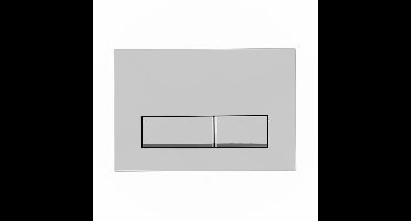 Profielenloods - Bedieningspaneel Wit chroom - Passend op Geberit up 300 up320 up720 - Rechthoek