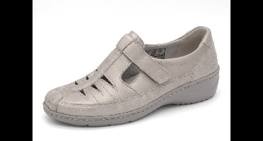 Waldläufer Dames Bandschoen - 607501-131-070 Lichtgrijs Metallic - Wijdte K - Maat 5½ (38.5)