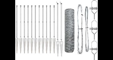 vidaXL - Hekpaal. - Zilverkleurig