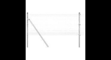 vidaXL - Hekpaal. - Zilver