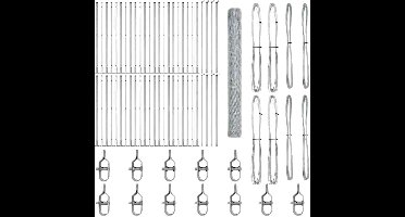 vidaXL - Hekpaal. - Zilverkleurig