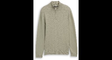 Tom Tailor - Heren pull - Maat XXL - Mannen - Khaki - katoen