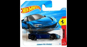 HOT WHEELS FERRARI SF90 STRADALE BLUE METALIC 41/250 HW FERRARI 1/5 SHORT CARD 2026
