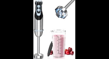 RVV® Mixer staafmixer - Mixer - Mixer handmixer - Zilver - ‎6cm x 6cm x 22cm