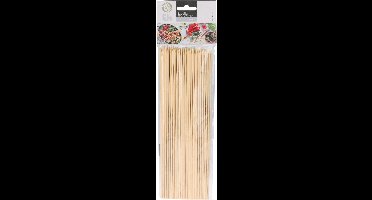 Excellent Houseware BBQ Sate/spiesjes prikkers - 100x - bamboe hout - 30 cm - spiezen - satestokjes