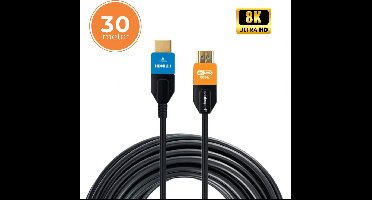 HDMI 2.1 Ultra High Speed Kabel - AOC Glasvezel - 30 meter - 8K60Hz - eARC - Glasvezel met Ethernet - Gembird